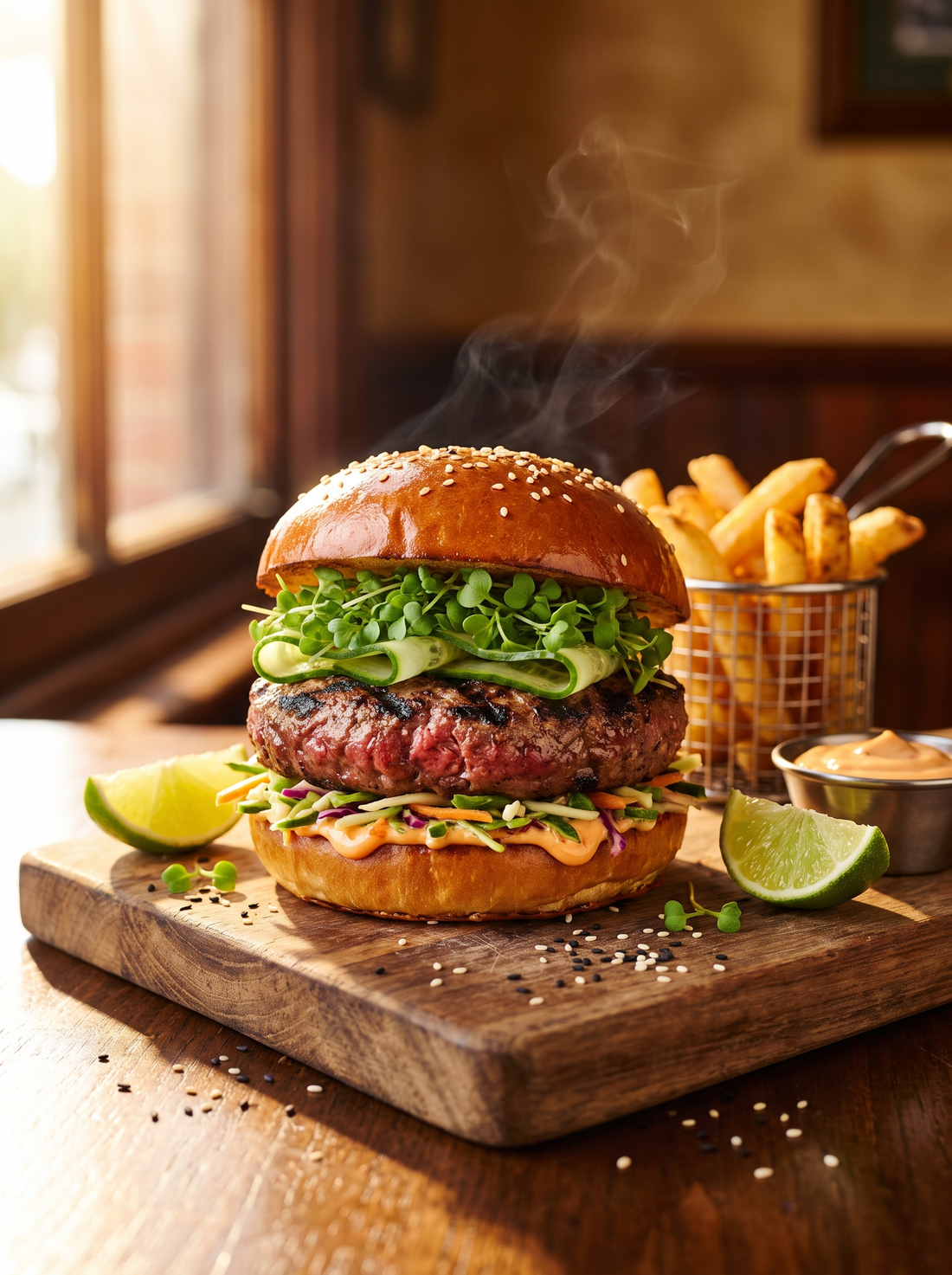 Asian Fusion Kangaroo Burgers
