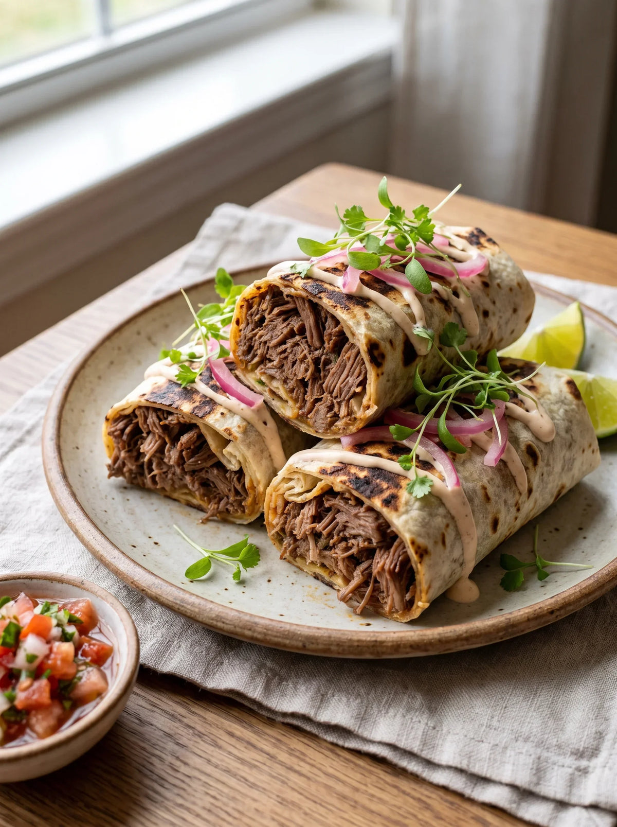 Beef Barbacoa Burritos