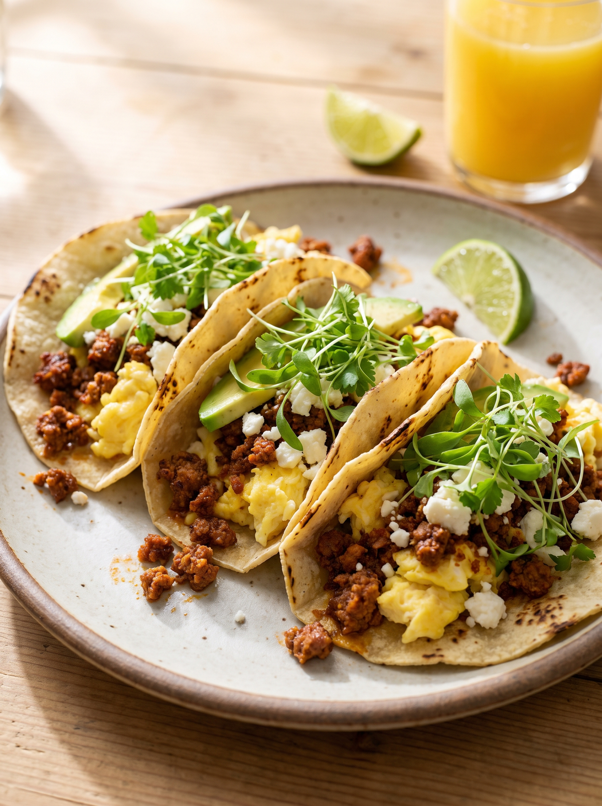 Chorizo Breakfast Tacos