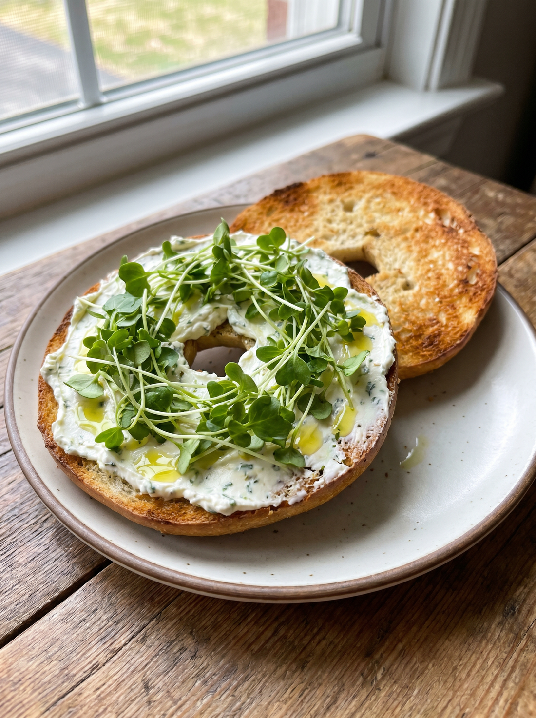 Herbed Cream Cheese Bagel