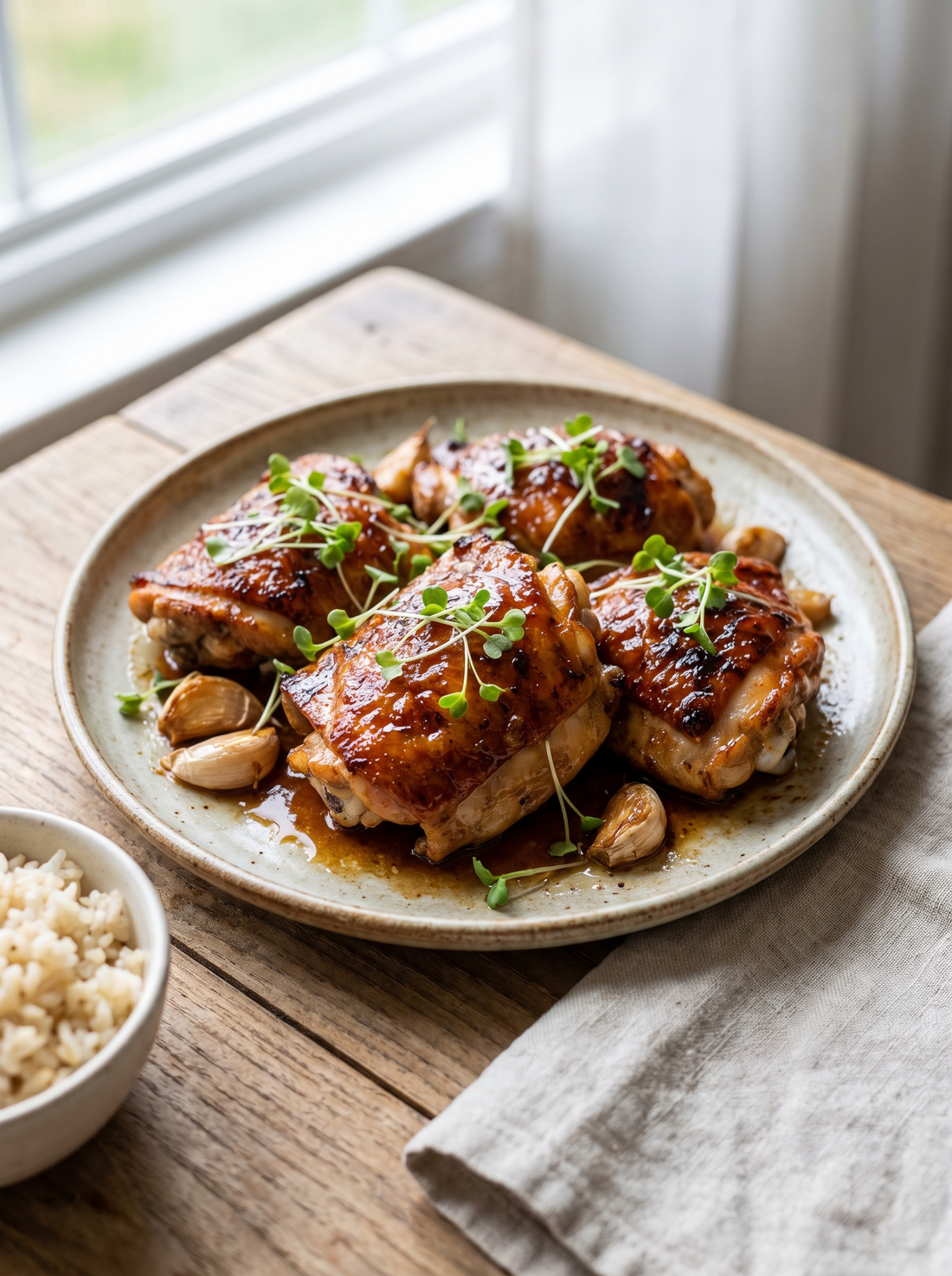 Honey Garlic Chicken Thighs