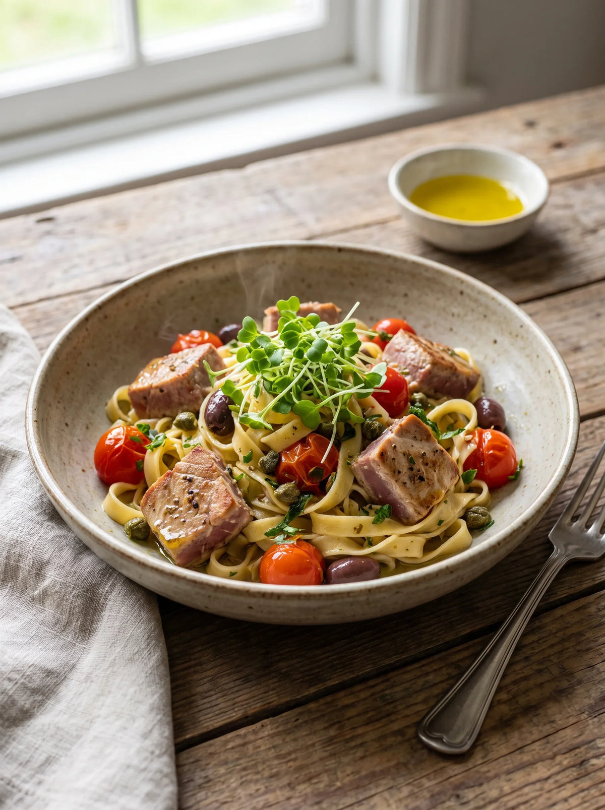 Mediterranean Tuna Pasta