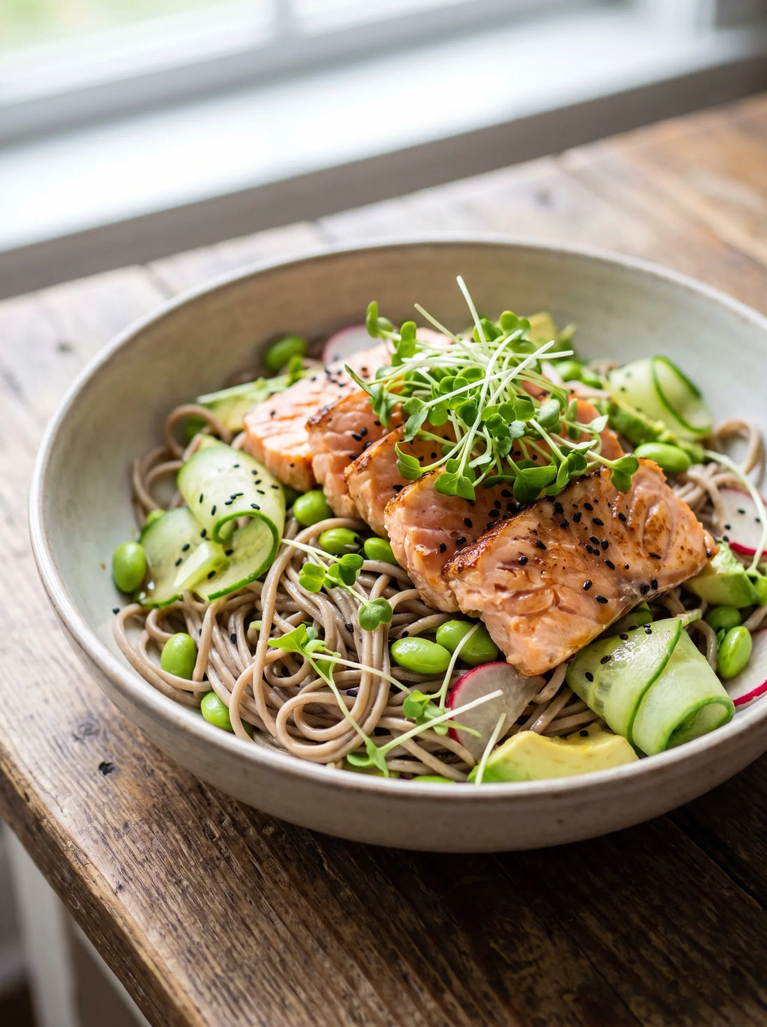 Salmon Soba Noodle Salad