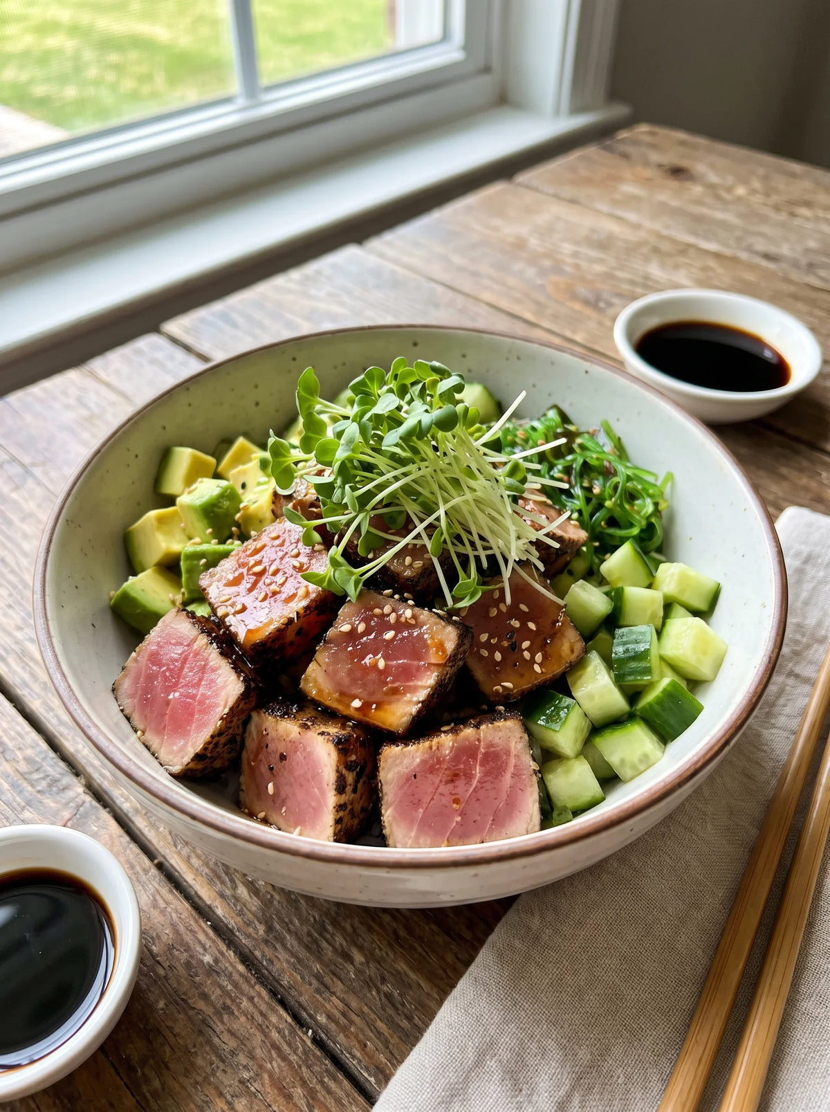 Seared Ahi Tuna Poke