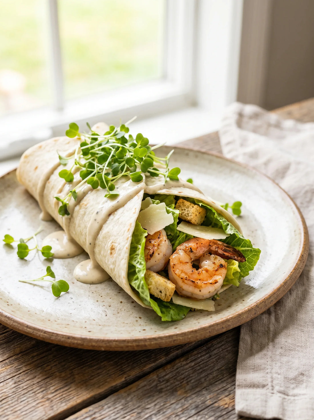 Shrimp Caesar Wrap