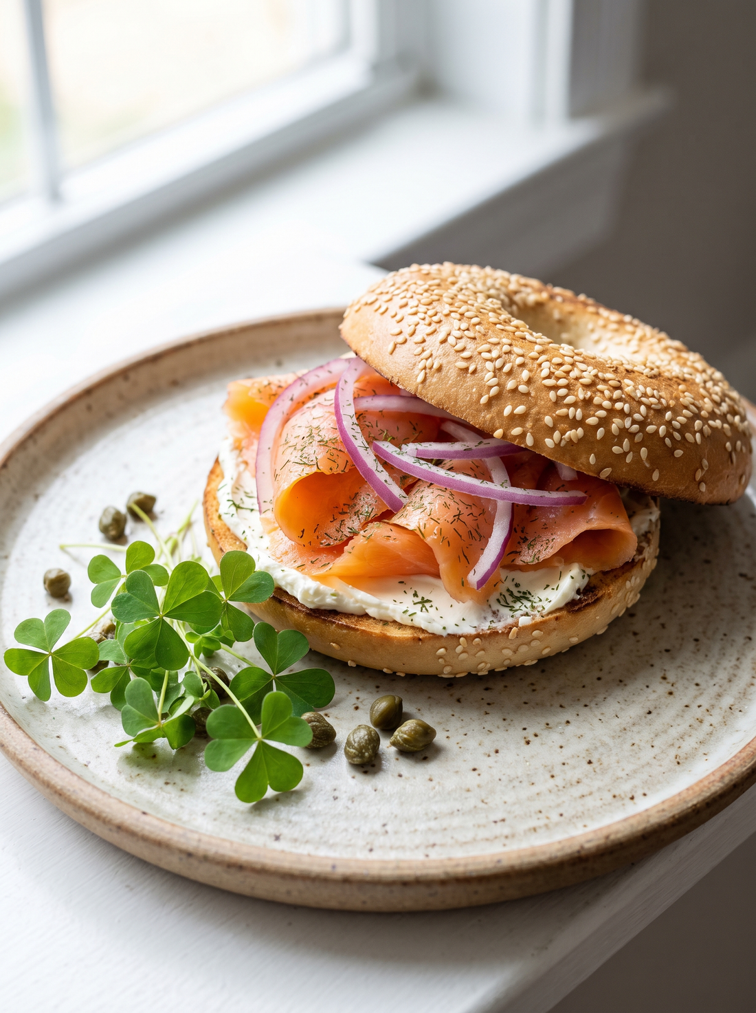 Smoked Salmon Breakfast Bagel
