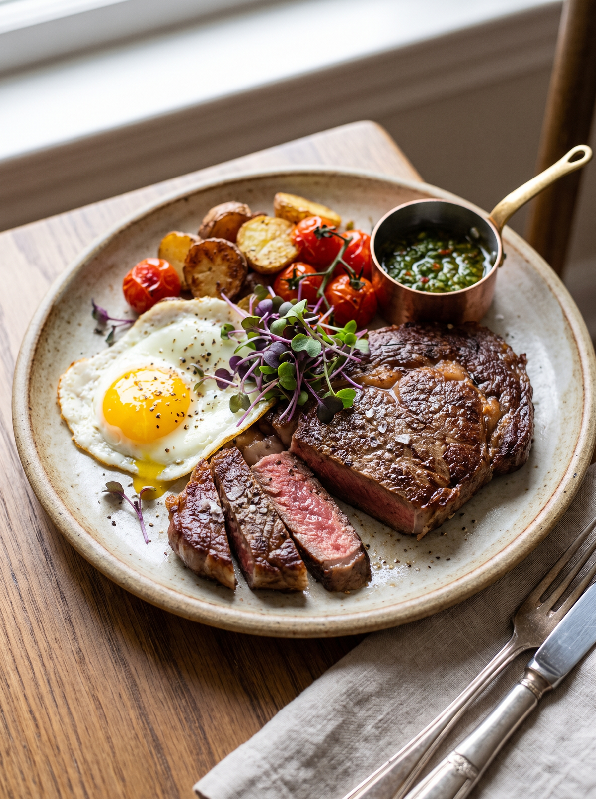 Steak and Egg Breakfast Plate