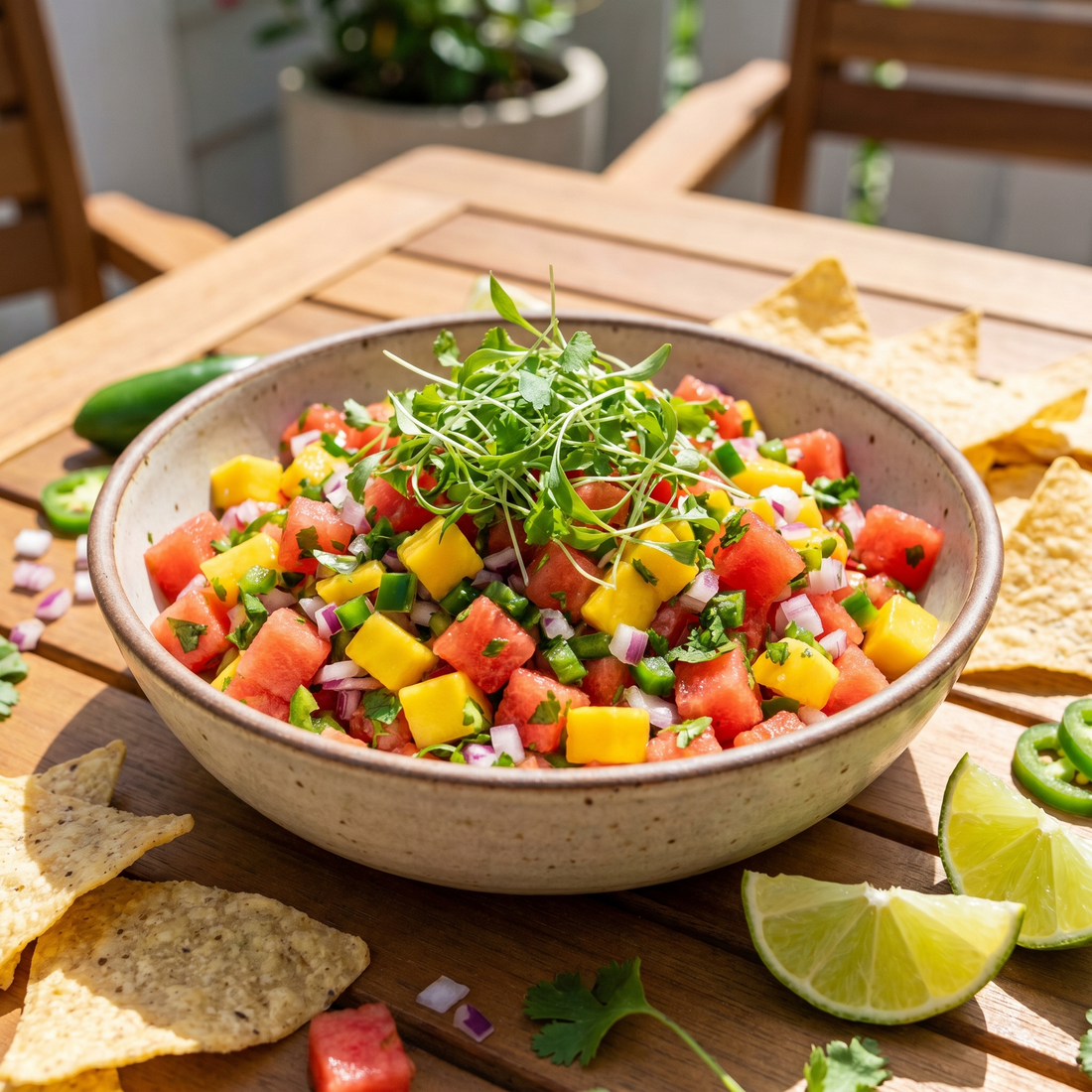 Watermelon Mango Cilantro Salsa