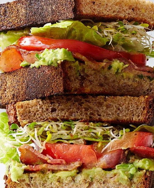 BLT Avocado Sandwich with Whole Grain Mustard