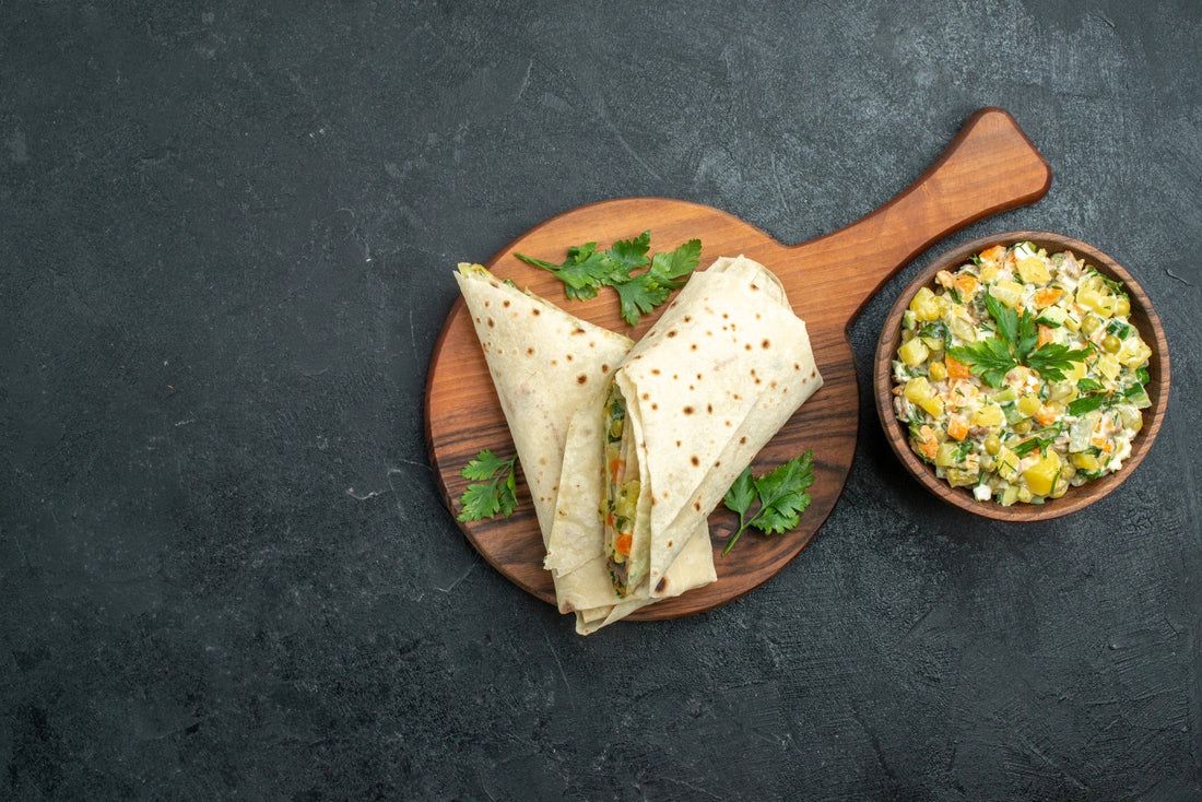 Guacamole, Pico de Gallo & Eggs Burrito