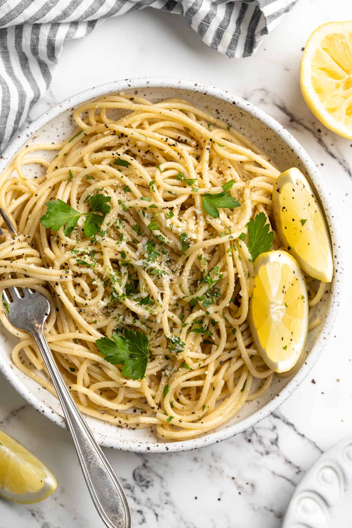 Lemon Herb Garlic Linguine